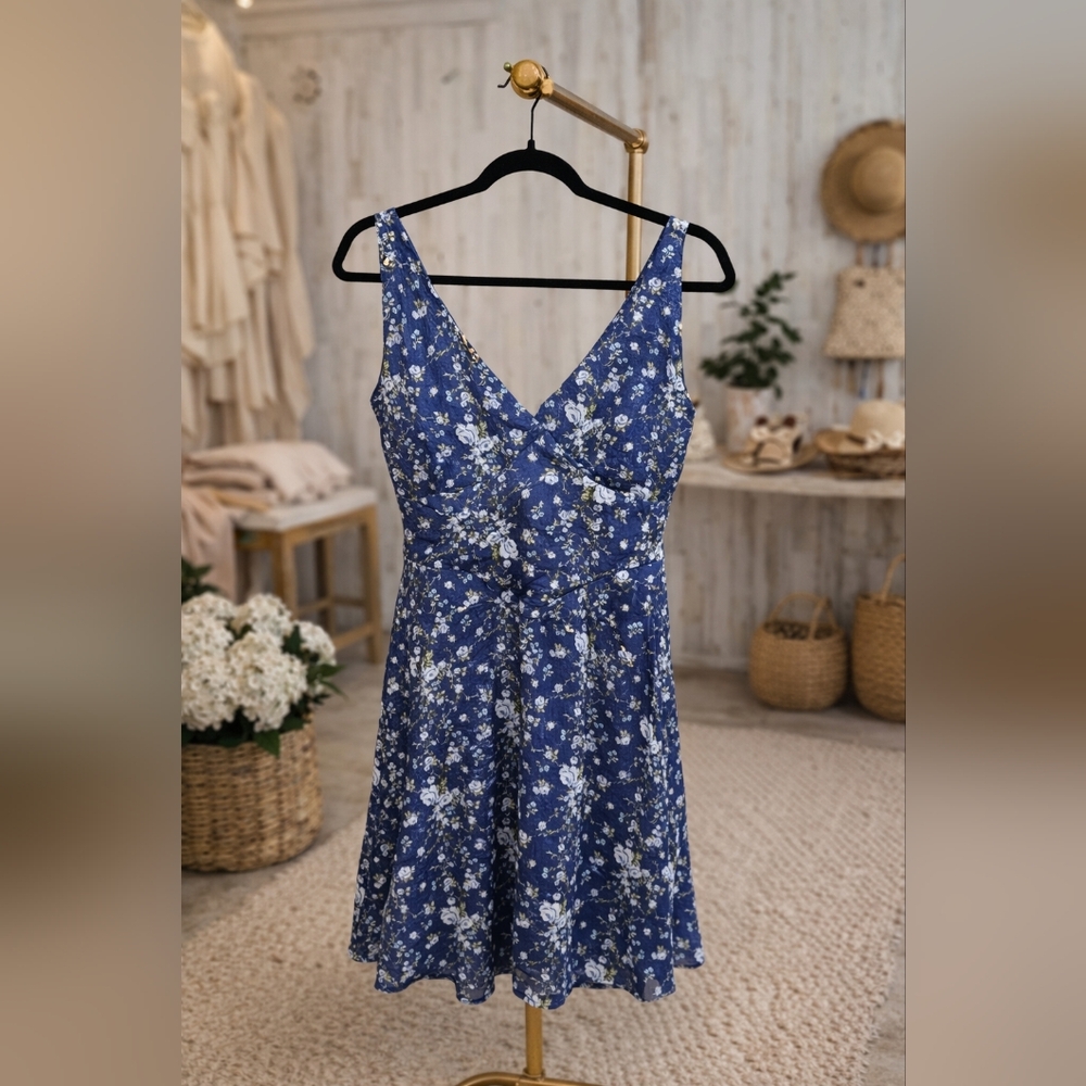 NWT Altar'd State Navy Floral Dress